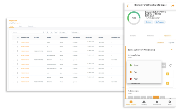 Inspection - Sitearound: All in One Construction Management Technology